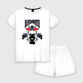 Женская пижама с шортиками хлопок BLACK MANTA: в Ухте, 100% хлопок | футболка прямого кроя, шорты свободные с широкой мягкой резинкой | aquaman | atlanna | atlantean soldier | black manta | brine king | mera | orm | vdgerir | аквамен | аквамэн | артур карри | атланта | мера