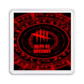 Магнит 55*55 с принтом DEAD BY DAYLIGHT в Ухте, Пластик | Размер: 65*65 мм; Размер печати: 55*55 мм | dbd | dead by daylight | game | survival horror | дбд | игры | мертвецы | мертвы к рассвету | призраки