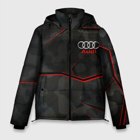 Мужская зимняя куртка 3D с принтом AUDI в Ухте, верх — 100% полиэстер; подкладка — 100% полиэстер; утеплитель — 100% полиэстер | длина ниже бедра, свободный силуэт Оверсайз. Есть воротник-стойка, отстегивающийся капюшон и ветрозащитная планка. 

Боковые карманы с листочкой на кнопках и внутренний карман на молнии. | Тематика изображения на принте: abstract | audi | auto | brand | car | geometry | sport | texture | абстракция | авто | автомобильные | ауди | бренд | геометрия | классика | машины | модные | спорт | стиль | текстура