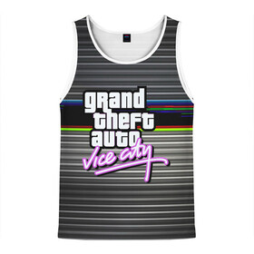 Мужская майка 3D с принтом GTAVICE CITY в Ухте, 100% полиэстер | круглая горловина, приталенный силуэт, длина до линии бедра. Пройма и горловина окантованы тонкой бейкой | Тематика изображения на принте: grand theft auto 2 | grand theft auto 3 | grand theft auto v | grand theft auto: san andreas | grand theft auto: vice city | gta 1 | gta 2 | gta 3 | gta 4 | gta 5 | gta online | gta v | город | игры