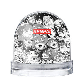 Снежный шар с принтом SENPAI в Ухте, Пластик | Изображение внутри шара печатается на глянцевой фотобумаге с двух сторон | ahegao | anime | kawai | kowai | oppai | otaku | senpai | sugoi | waifu | yandere | аниме | ахегао | ковай | культура | отаку | семпай | сенпай | тренд | яндере