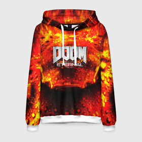 Мужская толстовка 3D с принтом Doom Eternal в Ухте, 100% полиэстер | двухслойный капюшон со шнурком для регулировки, мягкие манжеты на рукавах и по низу толстовки, спереди карман-кенгуру с мягким внутренним слоем. | bethesda softworks | doom eternal | doomguy | id software | демоны | дум этернал | марс | палач рока | этернал