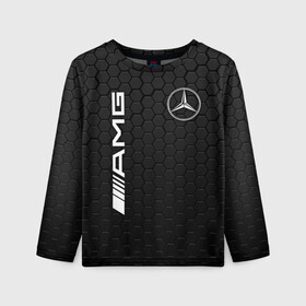 Детский лонгслив 3D с принтом MERCEDES-BENZ AMG в Ухте, 100% полиэстер | длинные рукава, круглый вырез горловины, полуприлегающий силуэт
 | amg | auto | brabus | carbon | mercedes | sport | авто | автомобиль | автомобильные | амг | брабус | бренд | карбон | марка | машины | мерседес | спорт