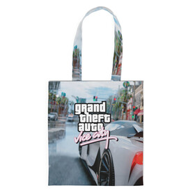 Шоппер 3D с принтом Vice city в Ухте, 100% полиэстер | Плотность: 200 г/м2; Размер: 34×35 см; Высота лямок: 30 см | game | gta | gta 5 | gta inline | gta rp | gta sa | gta samp | gta v | gta vice city | los santos | news | rockstar game | vice city | гта | гта 5 | гта вайс сити | гта са | девушкам | игра | лос сантос | мальчикам | самп