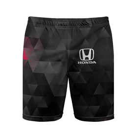 Мужские шорты спортивные с принтом HONDA в Ухте,  |  | honda | авто | автомобиль | логотип | марка | машина | надпись | текстура | хонда