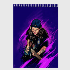 Скетчбук с принтом TASH SULTANA в Ухте, 100% бумага
 | 48 листов, плотность листов — 100 г/м2, плотность картонной обложки — 250 г/м2. Листы скреплены сверху удобной пружинной спиралью | Тематика изображения на принте: australia | music | notion | rock | sultana | tash | австралия | музыка | рок | султана | таш