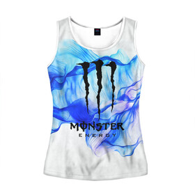 Женская майка 3D с принтом MONSTER ENERGY в Ухте, 100% полиэстер | круглая горловина, прямой силуэт, длина до линии бедра | adrenalin | energy monster | monster | monster energy | monstr | sport | адреналин | монстер | монстр | напиток | спорт | энергетик