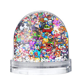 Снежный шар BRAWL STARS ВСЕ ПЕРСОНАЖИ: в Ухте, Пластик | Изображение внутри шара печатается на глянцевой фотобумаге с двух сторон | 8 bit | 8bit virus | bibi | brawl stars | brock | bull | crow | dinomike | el primo | leon | mobile game | mr.p | nita | poko | ricochet | stars | tara | бравл старс | ворон | леон | мобильные игры