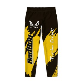 Детские леггинсы 3D с принтом BAD BOY в Ухте, полиэстер 85%, спандекс 15% | эластичный пояс, зауженный крой | bad boy | боевые | единоборств | искусства | клуб | мальчик