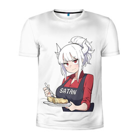 Мужская футболка 3D спортивная с принтом Helltaker в Ухте, 100% полиэстер с улучшенными характеристиками | приталенный силуэт, круглая горловина, широкие плечи, сужается к линии бедра | Тематика изображения на принте: anime | demon | devil | girl | girls | hell | helltaker | satan | ад | аниме | девушка | девушки | демон | дьявол | дьяволица | дьяволицы | сатана
