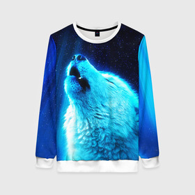 Женский свитшот 3D с принтом ВОЛЧИЙ ВОЙ(D) в Ухте, 100% полиэстер с мягким внутренним слоем | круглый вырез горловины, мягкая резинка на манжетах и поясе, свободная посадка по фигуре | wolf | волк | волки | волчица | животные | одинокий волк