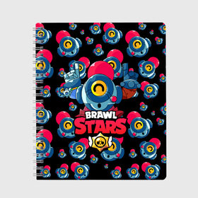 Тетрадь с принтом NANI Brawl Stars в Ухте, 100% бумага | 48 листов, плотность листов — 60 г/м2, плотность картонной обложки — 250 г/м2. Листы скреплены сбоку удобной пружинной спиралью. Уголки страниц и обложки скругленные. Цвет линий — светло-серый
 | 8 bit | brawl | crow | leon | max | mecha | nani | nani brawl stars | sally | spike | sprout | stars | werewolf | wolf | бравл | волк | ворон | кроу | леон | макс | нани | нани brawl stars | оборотень | робот | салли | спраут | старз | ста