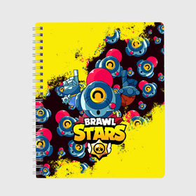 Тетрадь с принтом NANI Brawl Stars в Ухте, 100% бумага | 48 листов, плотность листов — 60 г/м2, плотность картонной обложки — 250 г/м2. Листы скреплены сбоку удобной пружинной спиралью. Уголки страниц и обложки скругленные. Цвет линий — светло-серый
 | 8 bit | brawl | crow | leon | max | mecha | nani | nani brawl stars | sally | spike | sprout | stars | werewolf | wolf | бравл | волк | ворон | кроу | леон | макс | нани | нани brawl stars | оборотень | робот | салли | спраут | старз | ста