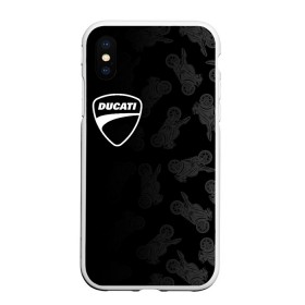 Чехол для iPhone XS Max матовый с принтом DUCATI [1] в Ухте, Силикон | Область печати: задняя сторона чехла, без боковых панелей | Тематика изображения на принте: ducati | moto | дукати | мото | мотоцикл