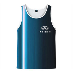 Мужская майка 3D с принтом INFINITI в Ухте, 100% полиэстер | круглая горловина, приталенный силуэт, длина до линии бедра. Пройма и горловина окантованы тонкой бейкой | Тематика изображения на принте: abstract | auto | brand | car | geometry | infiniti | sport | texture | абстракция | авто | автомобильные | бренд | геометрия | инфинити | классика | машины | модные | спорт | стиль | текстура