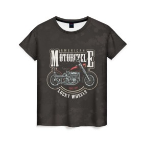Женская футболка 3D с принтом American Motorcycle (Z) в Ухте, 100% полиэфир ( синтетическое хлопкоподобное полотно) | прямой крой, круглый вырез горловины, длина до линии бедер | 2020 | auto | bike | moto | motorcycle | sport | авто | автомобиль | автомобильные | байк | бренд | марка | машины | мото | мотоциклы | спорт