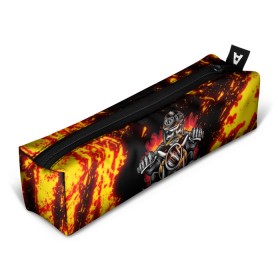 Пенал 3D с принтом Fire Biker (Z) в Ухте, 100% полиэстер | плотная ткань, застежка на молнии | Тематика изображения на принте: 2020 | auto | bike | fire biker | moto | motorcycle | sport | авто | автомобиль | автомобильные | байк | бренд | марка | машины | мото | мотоциклы | огненный байкер | спорт