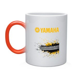 Кружка хамелеон с принтом YAMAHA (Z) в Ухте, керамика | меняет цвет при нагревании, емкость 330 мл | 2020 | auto | bike | moto | motorcycle | sport | авто | автомобиль | автомобильные | байк | бренд | марка | машины | мото | мотоциклы | спорт