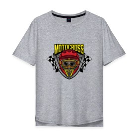 Мужская футболка хлопок Oversize с принтом MotoCross (Z) в Ухте, 100% хлопок | свободный крой, круглый ворот, “спинка” длиннее передней части | 2020 | auto | bike | moto | motorcycle | sport | авто | автомобиль | автомобильные | байк | бренд | марка | машины | мото | мотоциклы | спорт