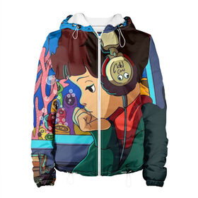 Женская куртка 3D с принтом ЮТУБ в Ухте, ткань верха — 100% полиэстер, подклад — флис | прямой крой, подол и капюшон оформлены резинкой с фиксаторами, два кармана без застежек по бокам, один большой потайной карман на груди. Карман на груди застегивается на липучку | coronavirus | hip hop | homework | lo fi | lofi | meme | study girl | vaporwave | вэйпорвэйв | девочка | дом | зима | карантин | колледж | коронавирус | кот | ло фай | лоу фай | мем | музыка | универ | учится | хип