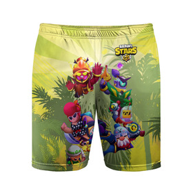 Мужские шорты спортивные с принтом Brawl STARS в Ухте,  |  | brawl | leon | moba | stars | supercell | игра