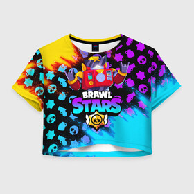 Женская футболка Crop-top 3D БРАВЛ СТАРС SURGE | ВОЛНА: в Ухте, 100% полиэстер | круглая горловина, длина футболки до линии талии, рукава с отворотами | bibi | brawl stars | coach mike | crow | evil gene | gale | gene | leon | leon shark | max | mecha crow | mortis | mr.p | nani | phoenix | sally leon | sandy | spike | sprout | surge | tara | virus 8 bit | werewolf | волна | ворон | джин | л