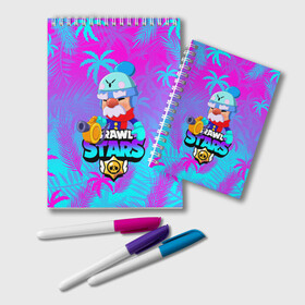 Блокнот с принтом BRAWL STARS GALE ГЕЙЛ в Ухте, 100% бумага | 48 листов, плотность листов — 60 г/м2, плотность картонной обложки — 250 г/м2. Листы скреплены удобной пружинной спиралью. Цвет линий — светло-серый
 | brawl stars | crow | gale | leon | leon shark | max | mr.p | palmen | rainbow | sally leon | shark | sprout | tara | tropical sprout | virus 8 bit | werewolf leon | акула | берли | бравл старс | ворон | макс | оборотень | пальмы | радуга |