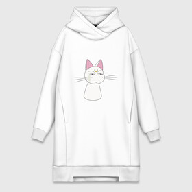 Платье-худи хлопок с принтом Artemis кот в Ухте,  |  | artemis | cat | kitty | moon | sailor moon | sailormoon | артемис | белая | кот | котик | котэ | кошка | луна | мультяшка | сейлормун | сэйлор мун