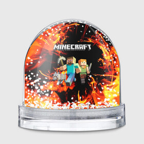 Снежный шар с принтом MINECRAFT / МАЙНКРАФТ в Ухте, Пластик | Изображение внутри шара печатается на глянцевой фотобумаге с двух сторон | block | creeper | cube | minecraft | pixel | блок | геометрия | крафт | крипер | кубики | майнкрафт | пиксели