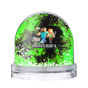 Снежный шар с принтом MINECRAFT / МАЙНКРАФТ в Ухте, Пластик | Изображение внутри шара печатается на глянцевой фотобумаге с двух сторон | block | creeper | cube | minecraft | pixel | блок | геометрия | крафт | крипер | кубики | майнкрафт | пиксели