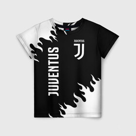 Детская футболка 3D с принтом JUVENTUS / ЮВЕНТУС в Ухте, 100% гипоаллергенный полиэфир | прямой крой, круглый вырез горловины, длина до линии бедер, чуть спущенное плечо, ткань немного тянется | cr7 | fc juventus | football | juve | juventus | ronaldo | sport | роналдо | спорт | футбол | ювентус