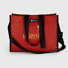 Сумка-шоппер 3D с принтом LIVERPOOL ЛИВЕРПУЛЬ в Ухте, 100% полиэстер | застегивается на металлическую кнопку; внутренний карман застегивается на молнию. Стенки укреплены специальным мягким материалом, чтобы защитить содержимое от несильных ударов
 | 