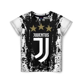 Детская футболка 3D с принтом JUVENTUS. в Ухте, 100% гипоаллергенный полиэфир | прямой крой, круглый вырез горловины, длина до линии бедер, чуть спущенное плечо, ткань немного тянется | cr7 | juve | juventus | ronaldo | роналдо | ювентус