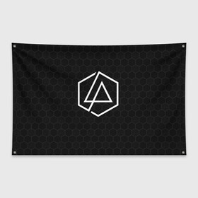 Флаг-баннер с принтом LINKIN PARK ЛИНКИН ПАРК в Ухте, 100% полиэстер | размер 67 х 109 см, плотность ткани — 95 г/м2; по краям флага есть четыре люверса для крепления | chester bennington | linkin park | mike shinoda | линкин парк