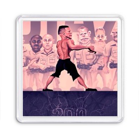 Магнит 55*55 с принтом Нейт Диаз(Nate Diaz) в Ухте, Пластик | Размер: 65*65 мм; Размер печати: 55*55 мм | Тематика изображения на принте: арт. | бои | бокс | единоборства | мма