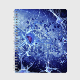 Тетрадь с принтом ВИРУС в Ухте, 100% бумага | 48 листов, плотность листов — 60 г/м2, плотность картонной обложки — 250 г/м2. Листы скреплены сбоку удобной пружинной спиралью. Уголки страниц и обложки скругленные. Цвет линий — светло-серый
 | abstract | abstraction | абстракция | днк | нейроны | психоделика