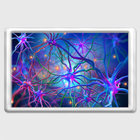 Магнит 45*70 с принтом НЕРВНЫЕ ОКОНЧАНИЯ в Ухте, Пластик | Размер: 78*52 мм; Размер печати: 70*45 | abstract | abstraction | абстракция | днк | нейроны | психоделика
