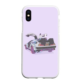 Чехол для iPhone XS Max матовый с принтом Назад в будущее в Ухте, Силикон | Область печати: задняя сторона чехла, без боковых панелей | Тематика изображения на принте: 80 | 80s | back to the future | retro | retro wave | восьмидесятые | делориан | док | марти макфлай | ретро | ретро вэйв