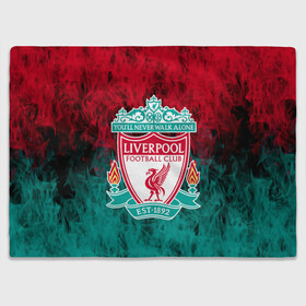 Плед 3D с принтом LIVERPOOL. в Ухте, 100% полиэстер | закругленные углы, все края обработаны. Ткань не мнется и не растягивается | fc | football | football club | liverpool fc | sport | британский футбольный клуб | ливерпуль фк | мерсисайд | спорт | уефа | униформа | фирменные цвета | фк | футбол | футбольный клуб