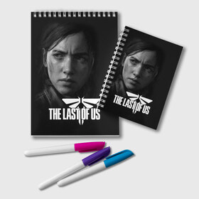 Блокнот с принтом THE LAST OF US в Ухте, 100% бумага | 48 листов, плотность листов — 60 г/м2, плотность картонной обложки — 250 г/м2. Листы скреплены удобной пружинной спиралью. Цвет линий — светло-серый
 | game | horror | survival horror | the last | the last of us | the last of us remastered | игра | компьютерная игра | ласт | ласт оф | ласт оф ас | экшн