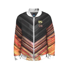 Детский бомбер 3D с принтом Sword Art Online в Ухте, 100% полиэстер | застегивается на молнию, по бокам два кармана без застежек, мягкие манжеты, по низу бомбера и на воротнике — эластичная резинка | Тематика изображения на принте: 2022 | anime | art | asuna | k on | kirito | online | sao | sword | адзуса | аниме | асуна | битер | кирито | манга | мастера | меча | мио | молния | муги | онлайн | чёрный мечник | юи