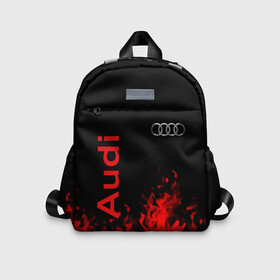 Детский рюкзак 3D с принтом AUDI. в Ухте, 100% полиэстер | лямки с регулируемой длиной, сверху петелька, чтобы рюкзак можно было повесить на вешалку. Основное отделение закрывается на молнию, как и внешний карман. Внутри дополнительный карман. По бокам два дополнительных кармашка | 2020 | audi | auto | sport | авто | автомобиль | автомобильные | ауди | бренд | марка | машины | спорт