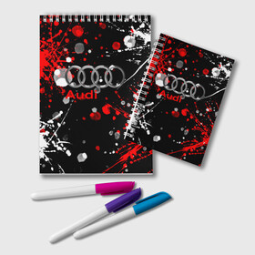 Блокнот с принтом AUDI в Ухте, 100% бумага | 48 листов, плотность листов — 60 г/м2, плотность картонной обложки — 250 г/м2. Листы скреплены удобной пружинной спиралью. Цвет линий — светло-серый
 | 2020 | audi | auto | sport | авто | автомобиль | автомобильные | ауди | бренд | марка | машины | спорт