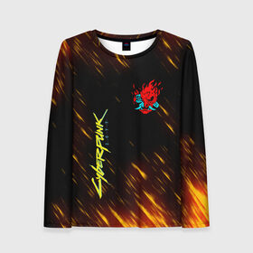 Женский лонгслив 3D с принтом CYBERPUNK 2077. в Ухте, 100% полиэстер | длинные рукава, круглый вырез горловины, полуприлегающий силуэт | cd project red | cyberpunk 2077 | keanu reeves | samurai | киану ривз | киберпанк 2077 | самураи