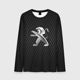Мужской лонгслив 3D Peugeot Carbon (Z): в Ухте, 100% полиэстер | длинные рукава, круглый вырез горловины, полуприлегающий силуэт | 3008 | 408 | 5008 | auto | boxer | expert | peugeot | traveller | авто | автомобиль | ам | машина | пежо