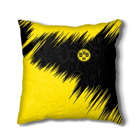 Подушка 3D с принтом BORUSSIA. в Ухте, наволочка – 100% полиэстер, наполнитель – холлофайбер (легкий наполнитель, не вызывает аллергию). | состоит из подушки и наволочки. Наволочка на молнии, легко снимается для стирки | borussia | fc | football | football club | sport | боруссия | боруссия дортмунд | дортмунда | немецкий футбольный клуб | спорт | уефа | униформа | фирменные цвета | фк | футбол | футбольный клуб