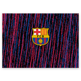 Поздравительная открытка с принтом FC BARCELONA. в Ухте, 100% бумага | плотность бумаги 280 г/м2, матовая, на обратной стороне линовка и место для марки
 | Тематика изображения на принте: barca | barcelona | fc barca | барка | барселона