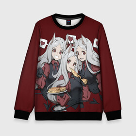 Детский свитшот 3D с принтом HELLTAKER в Ухте, 100% полиэстер | свободная посадка, прямой крой, мягкая тканевая резинка на рукавах и понизу свитшота | Тематика изображения на принте: anime | azazel | hell | helltaker | justice | lucifer | malina | modeus | pandemonica | zdrada | ад | аниме | демон | демонесса | здрада | люцифер | малина | модеус | пандемоника | правосудие | хеллтейкер | хэлтейкер | цербер