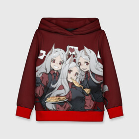 Детская толстовка 3D с принтом HELLTAKER в Ухте, 100% полиэстер | двухслойный капюшон со шнурком для регулировки, мягкие манжеты на рукавах и по низу толстовки, спереди карман-кенгуру с мягким внутренним слоем | Тематика изображения на принте: anime | azazel | hell | helltaker | justice | lucifer | malina | modeus | pandemonica | zdrada | ад | аниме | демон | демонесса | здрада | люцифер | малина | модеус | пандемоника | правосудие | хеллтейкер | хэлтейкер | цербер