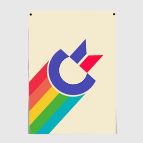 Постер с принтом Commodore 64. Logo в Ухте, 100% бумага
 | бумага, плотность 150 мг. Матовая, но за счет высокого коэффициента гладкости имеет небольшой блеск и дает на свету блики, но в отличии от глянцевой бумаги не покрыта лаком | coding | commodore 64 | it | programming | комп | компьютер | прогер | программирование | программист | ретро